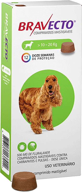 Antipulgas e Carrapatos MSD Bravecto para Cães de 10 a 20 Kg