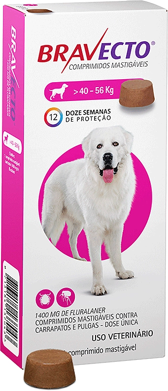 Antipulgas e Carrapatos MSD Bravecto para Cães de 40 a 56 Kg