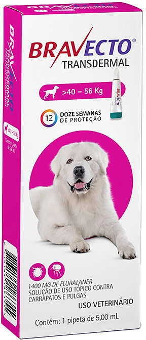 Antipulgas e Carrapatos MSD Bravecto Transdermal para Cães de 40 a 56 Kg