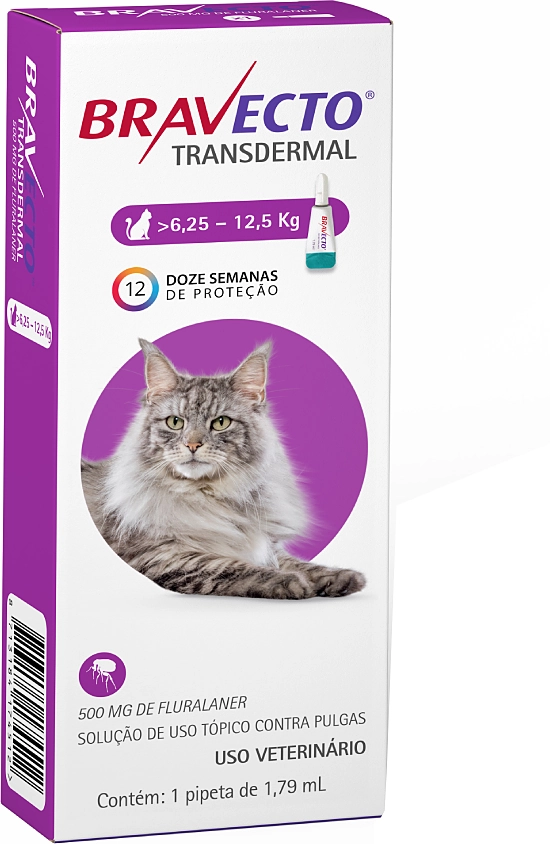 Antipulgas MSD Bravecto Transdermal para Gatos de 6,25 a 12,5 Kg