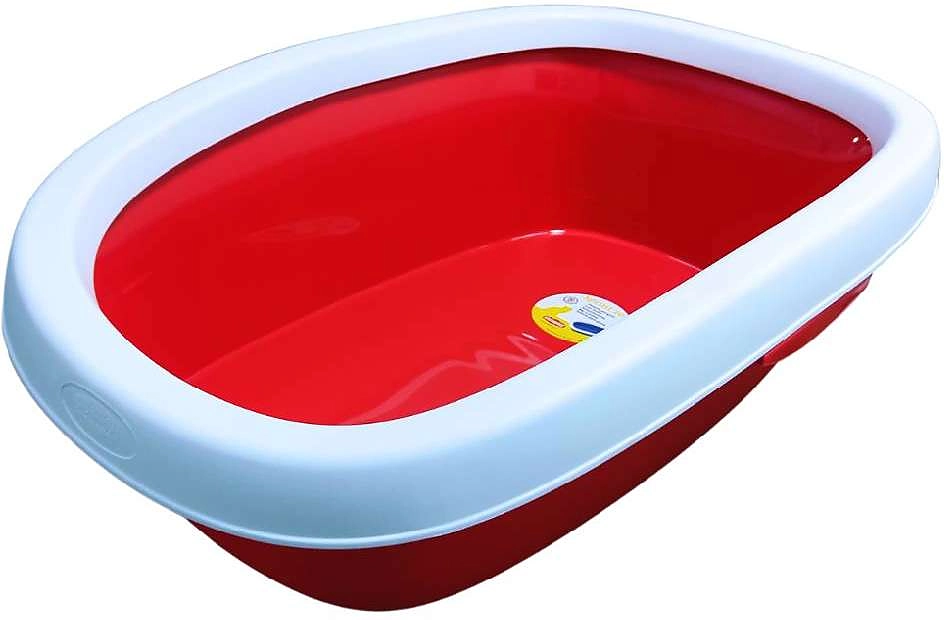 Bandeja de Areia Chalesco Vermelha para Gatos