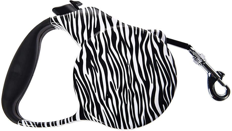 Guia Retrátil Zebra para Cães até 15 Kg