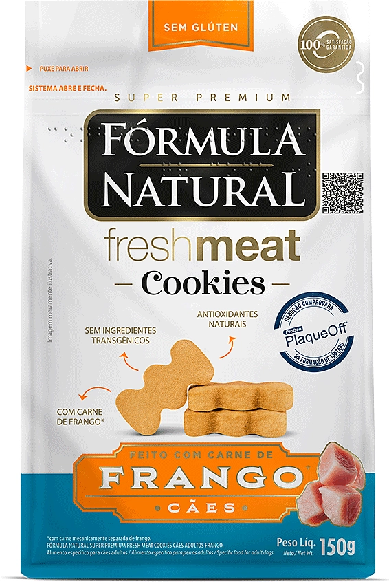 Cookies Fórmula Natural Fresh Meat para Cães Adultos sabor Frango