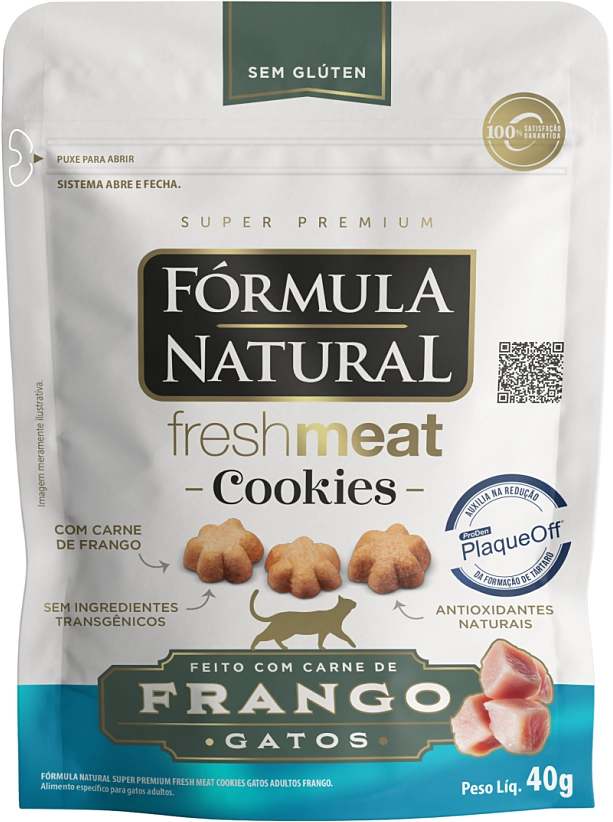 Cookies Fórmula Natural Fresh Meat para Gatos sabor Frango