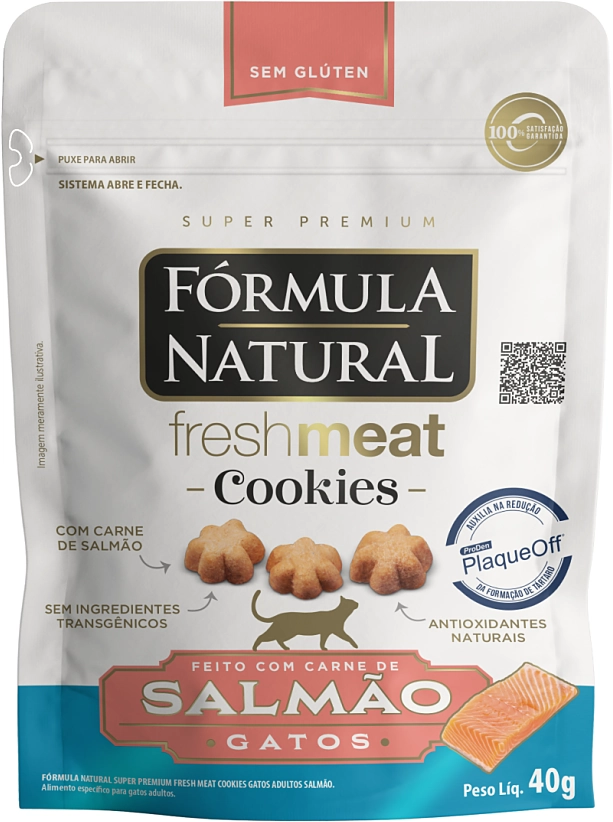 Cookies Fórmula Natural Fresh Meat para Gatos sabor Salmão