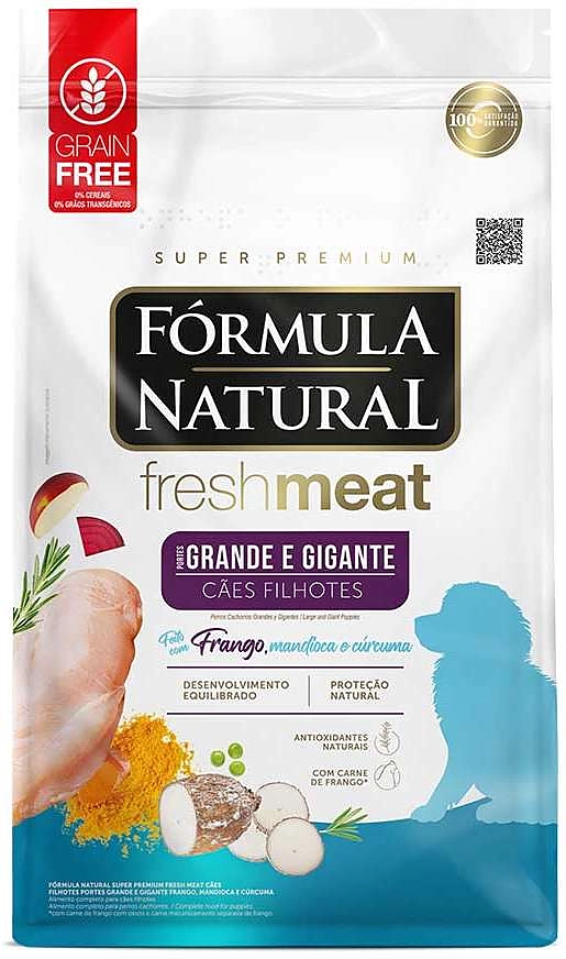 Ração Seca Fórmula Natural Fresh Meat Cães Filhotes Raças Grandes e Gigantes