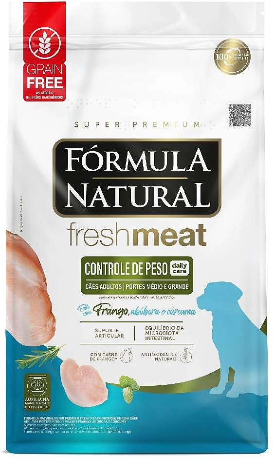 Ração Seca Fórmula Natural Fresh Meat Cães Light Raças Médias e Grandes