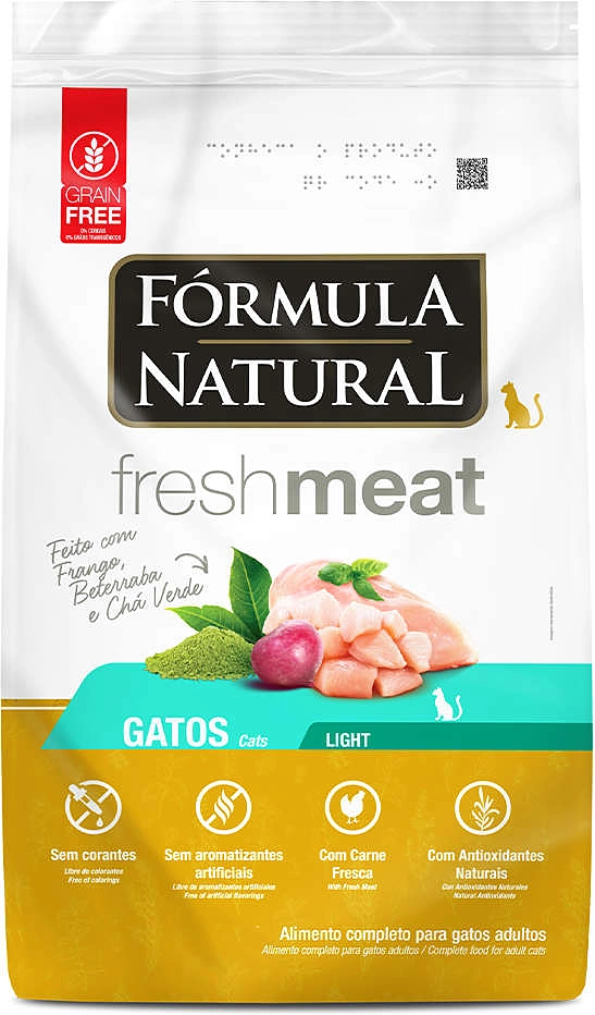 Ração Seca Fórmula Natural Fresh Meat Light para Gatos