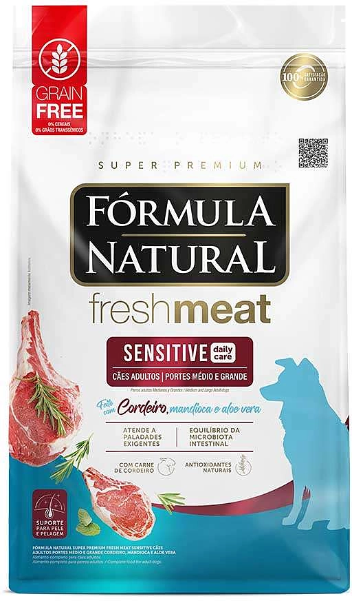 Ração Seca Fórmula Natural Fresh Meat Sensitive Cães Adultos Portes Médio e Grande