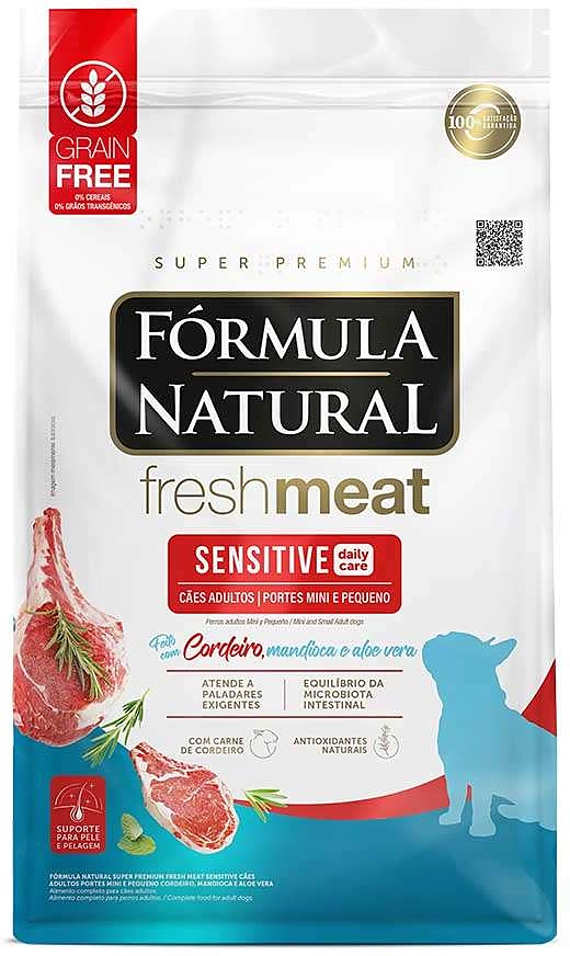 Ração Seca Fórmula Natural Fresh Meat Sensitive Cães Adultos Portes Mini e Pequeno