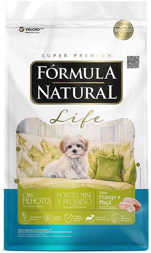 Ração Seca Fórmula Natural Life para Cães Filhotes Raças Mini e Pequena