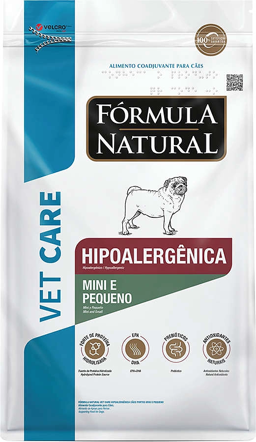 Ração Seca Fórmula Natural Vet Care Hipoalergênica para Cães de Porte Mini e Pequeno