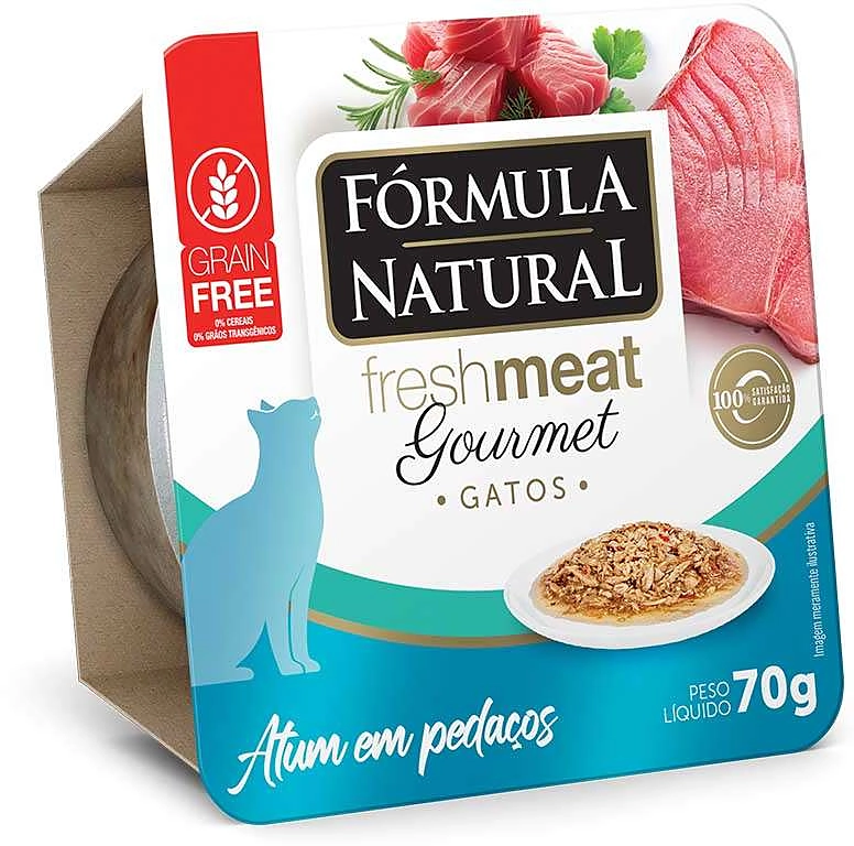 Ração Úmida Fórmula Natural Fresh Meat Gourmet Atum em Pedaços para Gatos Adultos