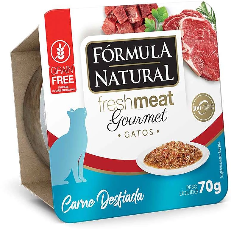 Ração Úmida Fórmula Natural Fresh Meat Gourmet Carne Desfiada para Gatos Adultos