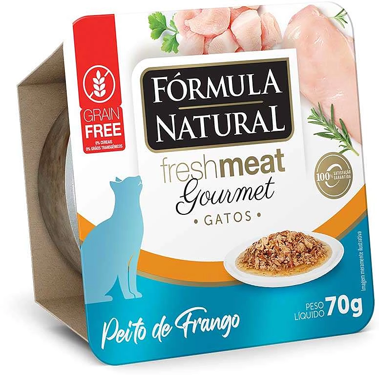 Ração Úmida Fórmula Natural Fresh Meat Gourmet Peito de Frango para Gatos Adultos