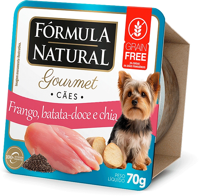 Ração Úmida Fórmula Natural Gourmet para Cães Sabor Frango Batata Doce e Chia