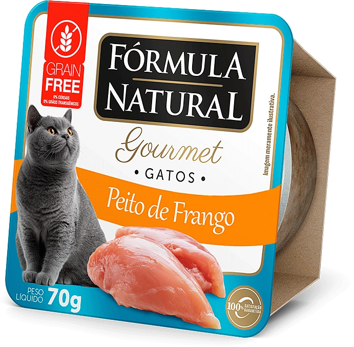 Ração Úmida Fórmula Natural Gourmet para Gatos Sabor Peito de Frango