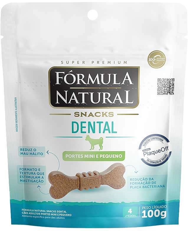 Snack Formula Natural Dental para Cães Porte Mini e Pequeno