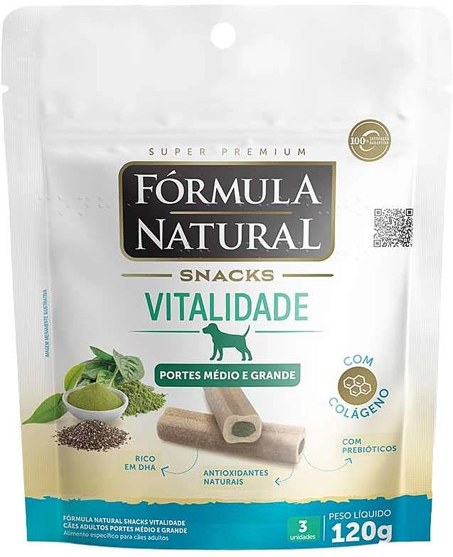 Snack Formula Natural Vitalidade para Cães Porte Médio e Grande