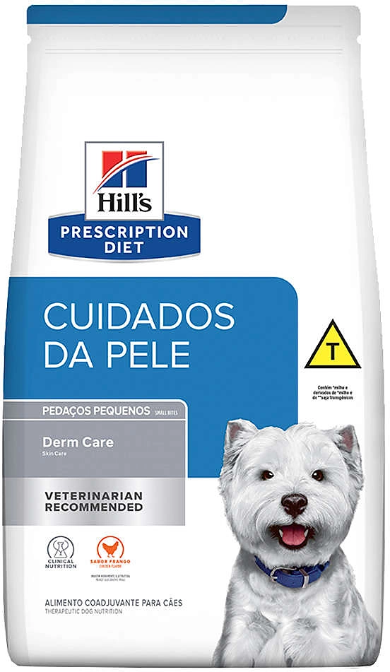 Ração Seca Hill's Prescription Diet Pedaços Pequenos Cuidados com a Pele para Cães Adultos