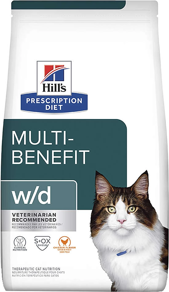 Ração Seca Hill's Prescription Diet w/d Controle do Peso e Glicêmico para Gatos Adultos