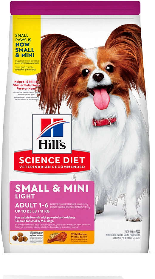 Ração Seca Hill's Science Diet Light para Cães Adultos Raças Minis e Pequenas
