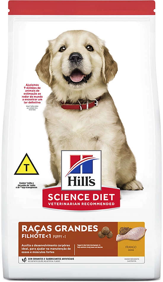Ração Seca Hill's Science Diet para Cães Filhotes Raças Grandes