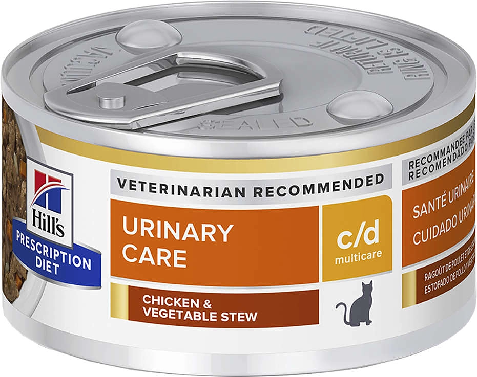 Ração Úmida Hill's Prescription Diet c/d Cuidado Urinário Multicare Frango e Vegetais para Gatos