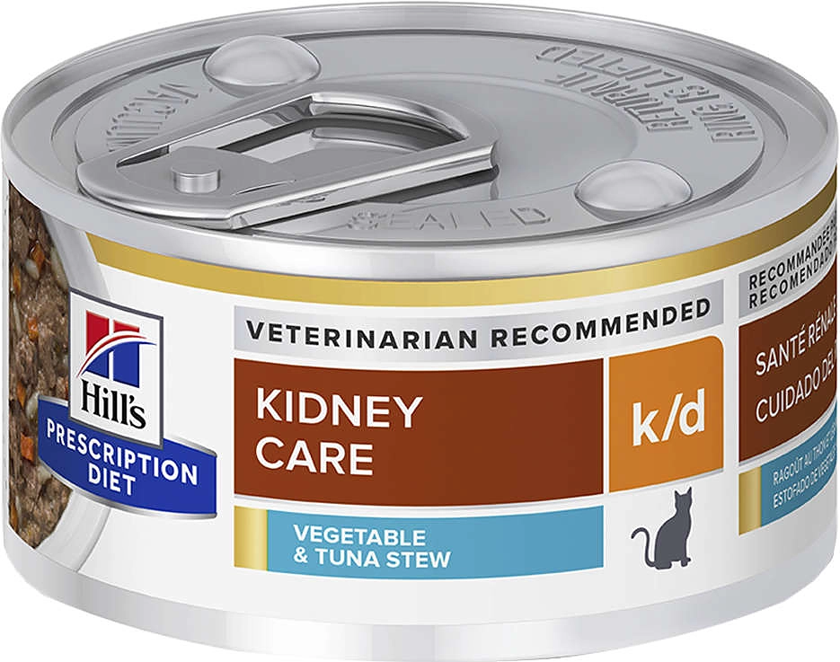Ração Úmida Hill's Prescription Diet Lata Sabor Atum k/d Cuidado Renal para Gatos