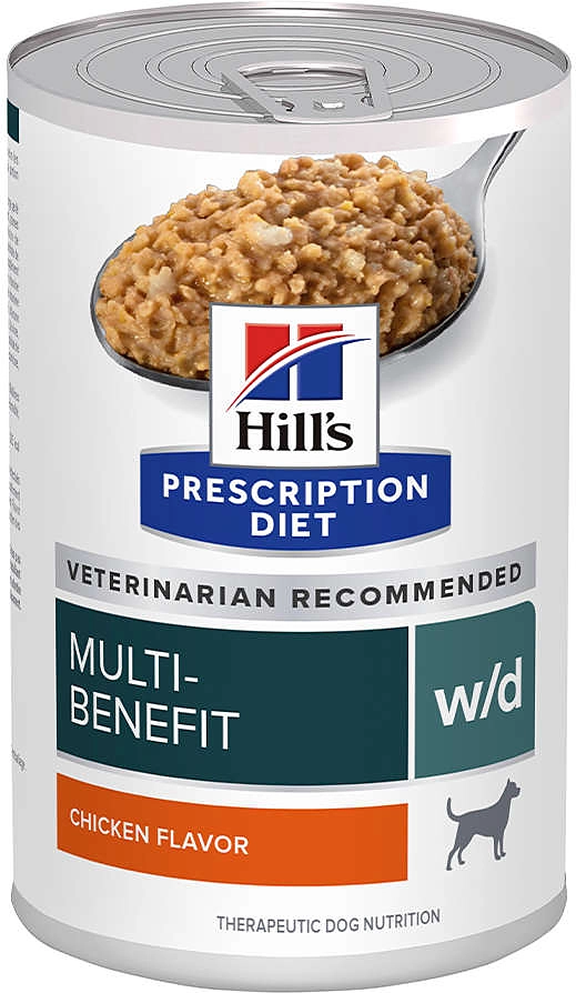 Ração Úmida Hill's Prescription Diet Lata w/d Controle Peso e Glicêmico para Cães Adultos - 370 g