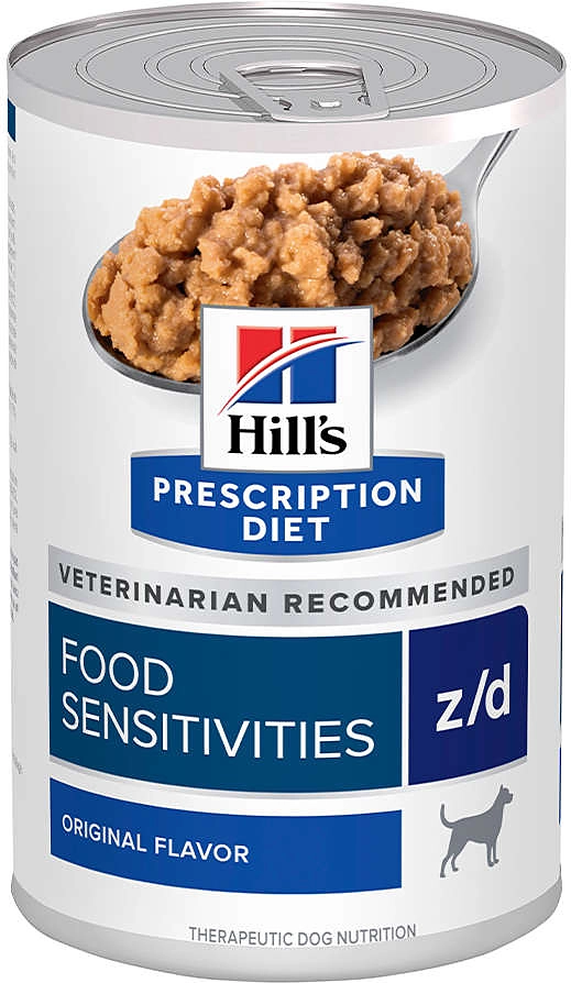 Ração Úmida Hill's Prescription Diet Lata z/d Alergia Alimentar e Pele para Cães Adultos