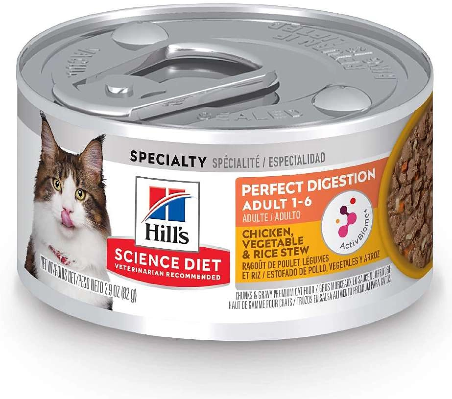 Ração Úmida Hill's Science Diet Digestão Perfeita Frango e Vegetais para Gatos Adultos