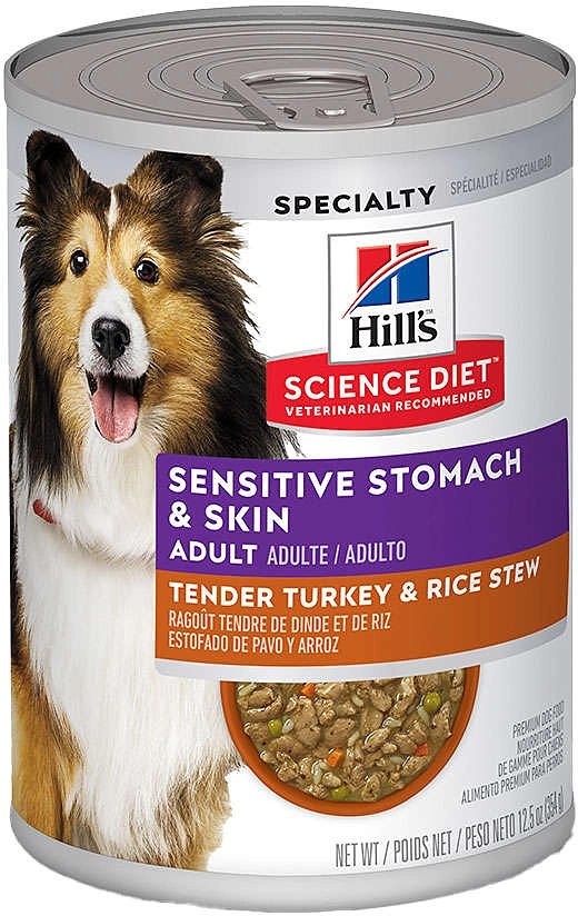 Ração Úmida Hill's Science Diet Pele Sensível Peru e Arroz para Cães Adultos