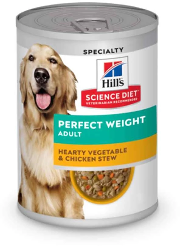 Ração Úmida Hill's Science Diet Peso Perfeito Frango e Vegetais para Cães Adultos