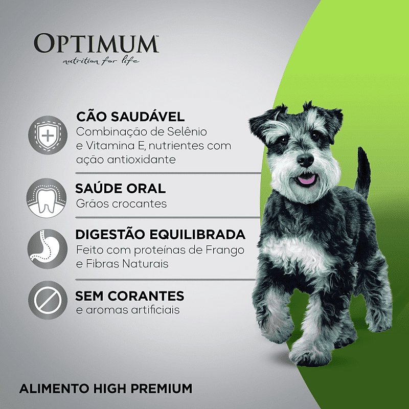 Ração OPTIMUM™ para Cães Adultos Raças Pequenas e Minis Sabor Frango e Arroz