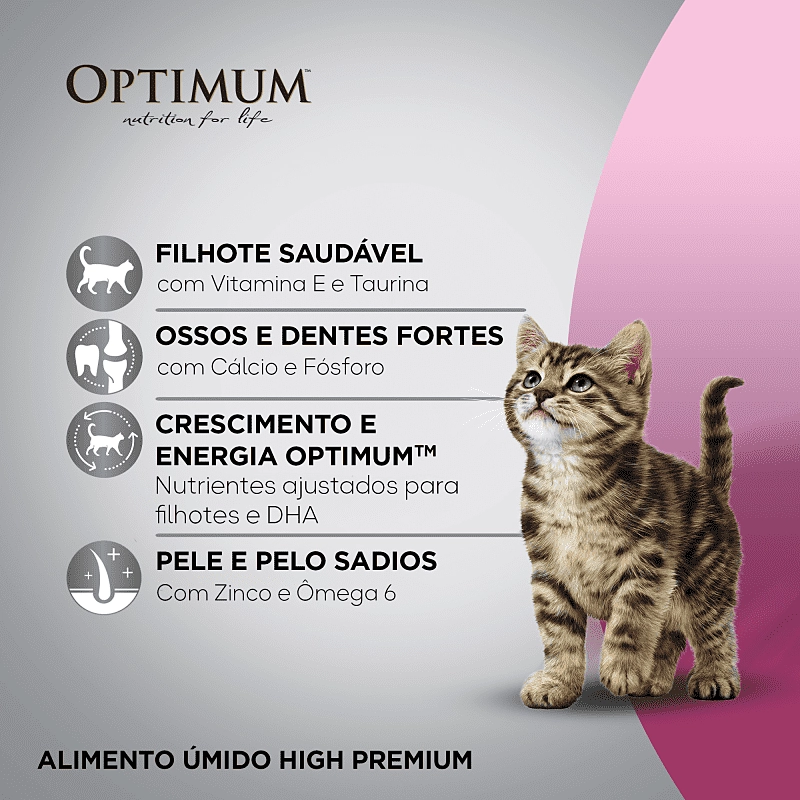 Ração OPTIMUM™ para Gatos Filhotes Sabor Frango