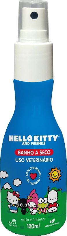 Banho a Seco Pet Society Hello Kitty Aveia e Pantenol