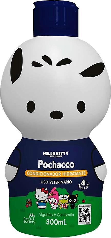 Condicionador Hidratante Pet Society Hello Kitty Pochacco Algodão e Camomila