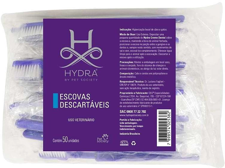 Pacote Escovas Descartáveis Pet Society Hydra