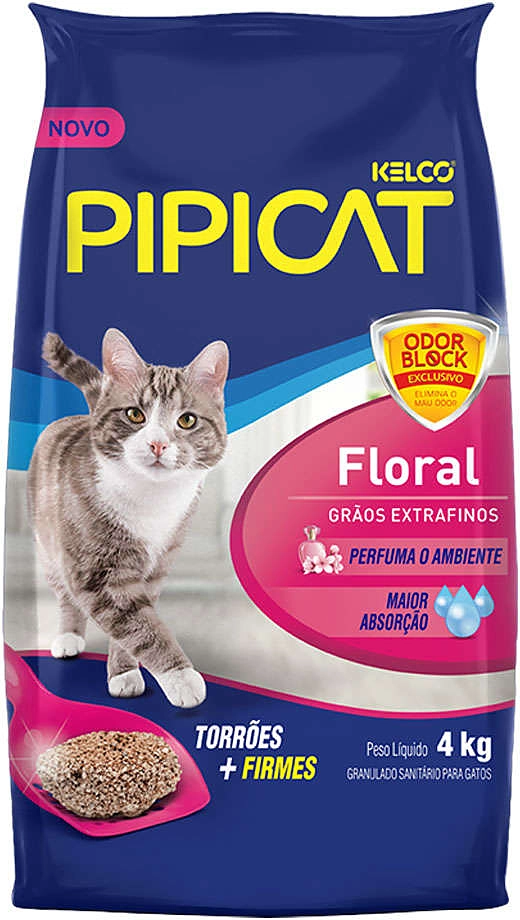 Areia Sanitária Kelco Pipicat Floral