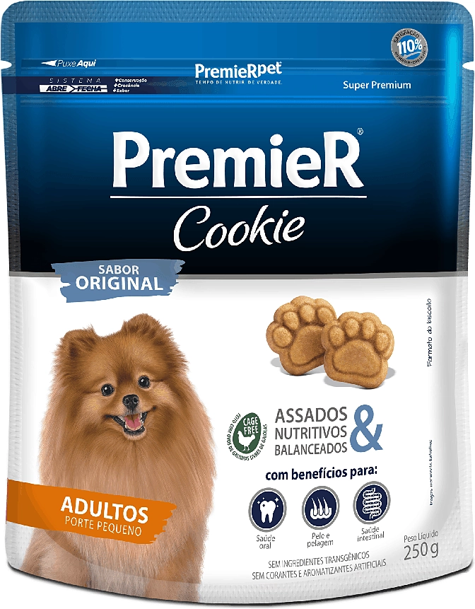 Biscoito PremieR Cookie para Cães Adultos Porte Pequeno Sabor Original