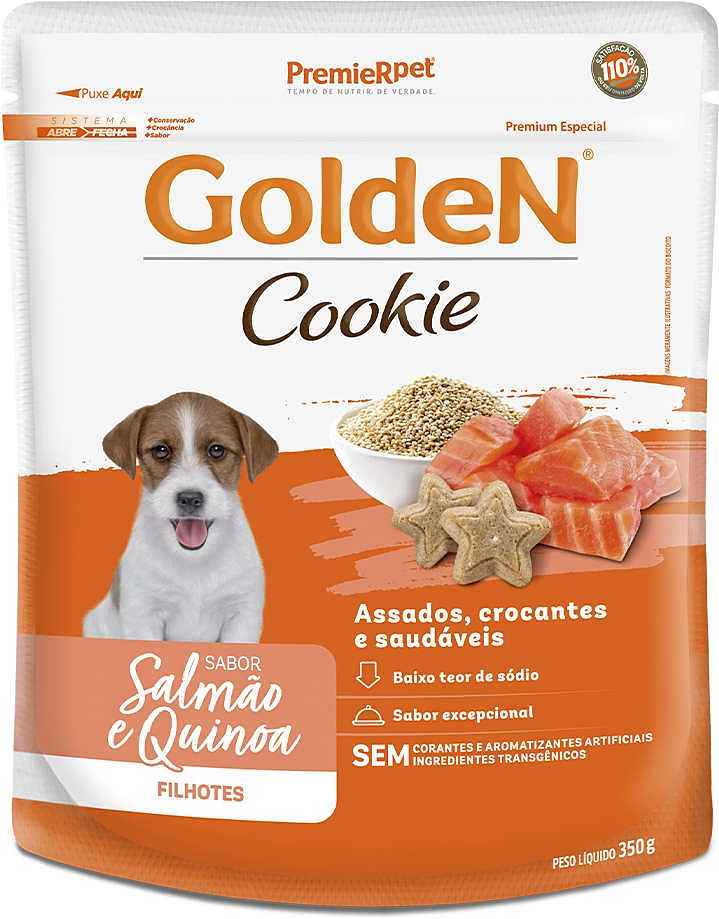 Biscoito PremieR para Cães Filhotes Porte Pequeno e Médio Sabor Quinoa e Salmão