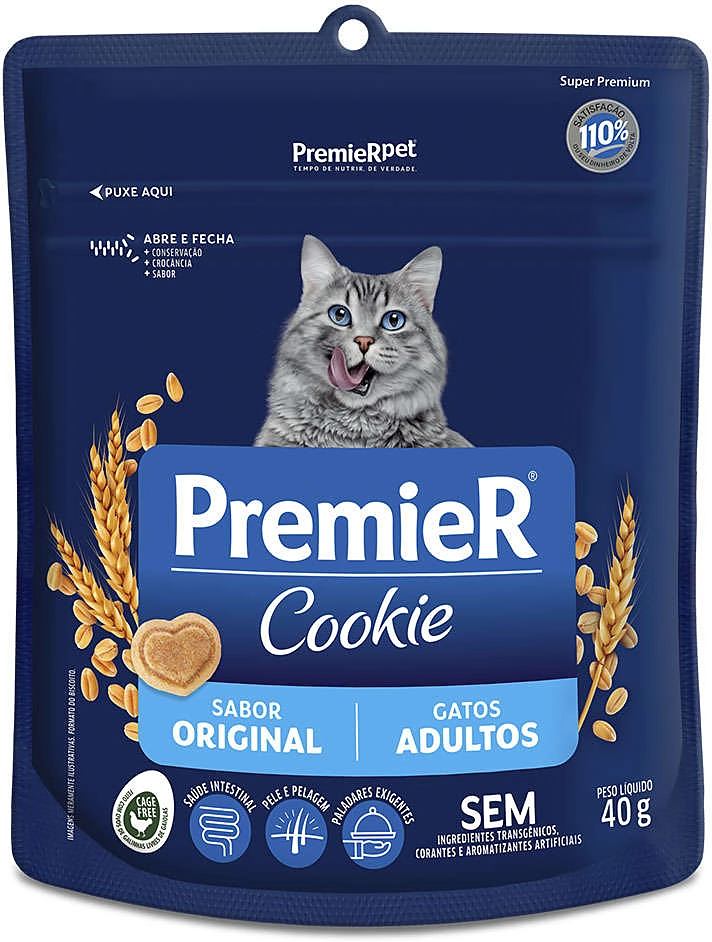 Biscoito PremieR para Gatos Adultos Sabor Natural