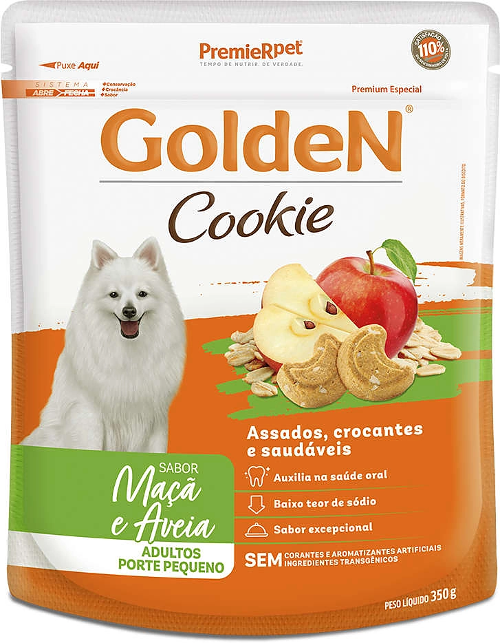 Biscoito PremieR Premier Formula para Cães Adultos Porte Pequeno Sabor Aveia e Maçã