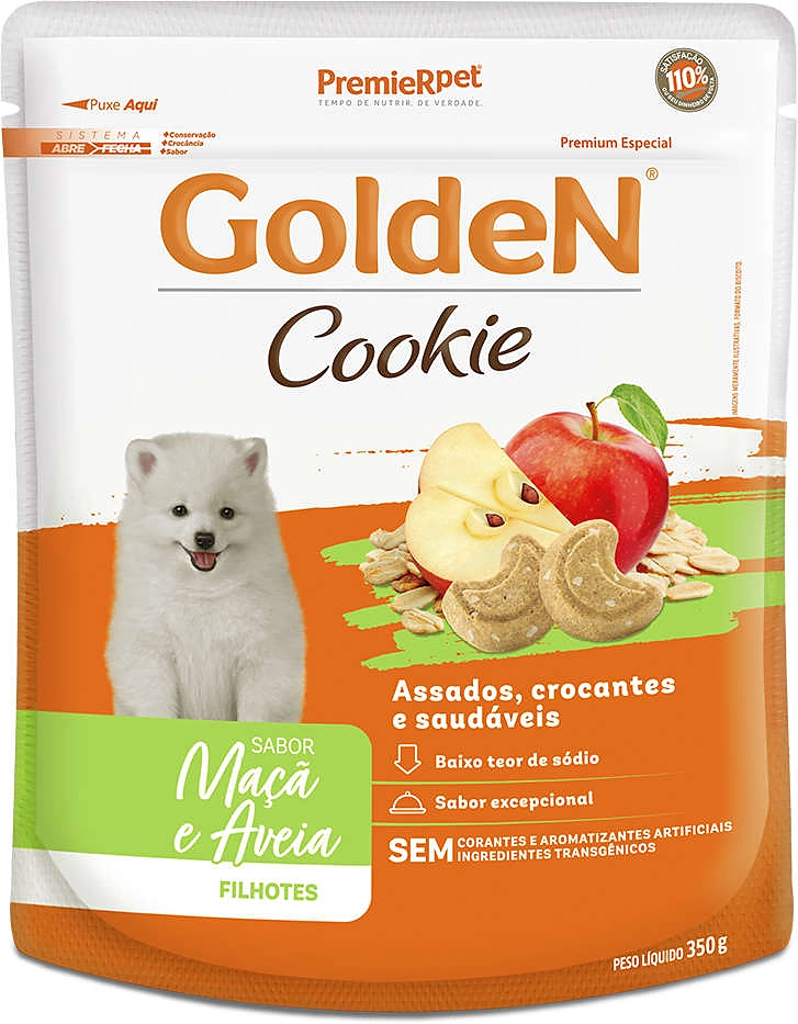 Biscoito PremieR Premier Formula para Cães Filhotes Porte Pequeno Sabor Aveia e Maçã