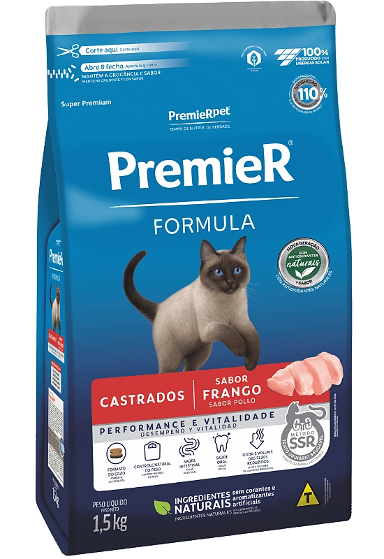 Premier Formula Gatos Castrados Frango