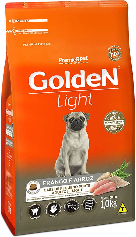 Ração Premier Golden Formula Cães Adultos Light Mini Bits Frango e Arroz