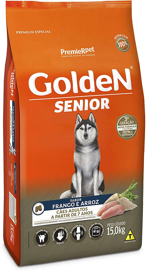 Ração Premier Golden Formula Cães Sênior Frango e Arroz