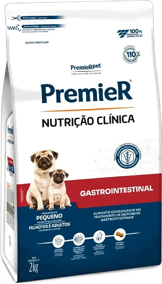 Ração Premier Nutrição Clínica Gastrointestinal para Cães Adultos Pequeno Porte