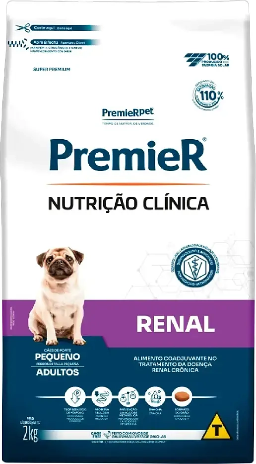 Ração Premier Nutrição Clínica Renal para Cães Adultos Porte Pequeno